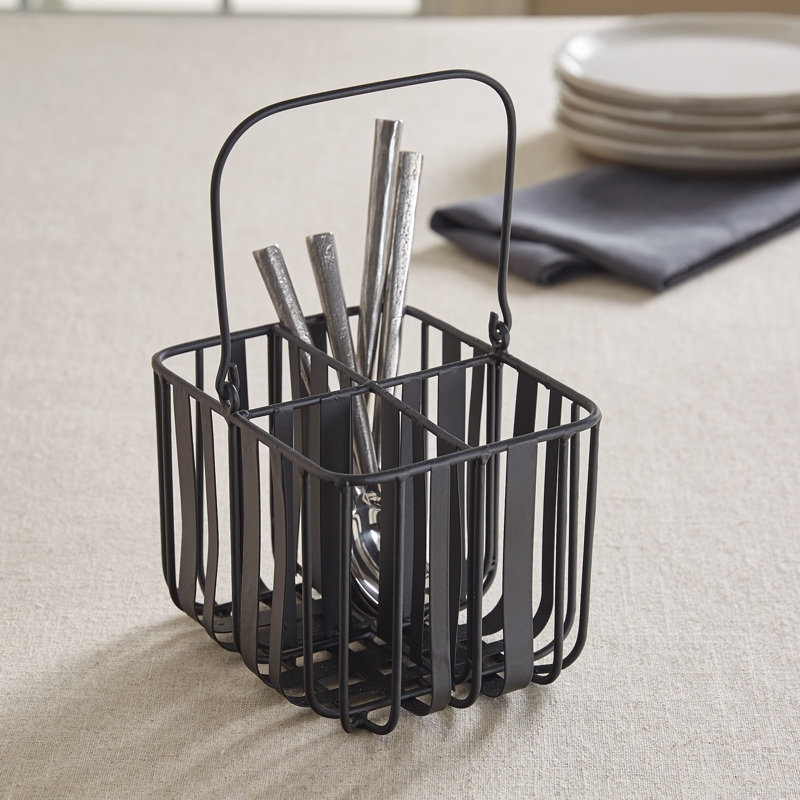 Metal Rectangle Flatware Caddy