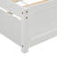Structure de lit simple avec lit gigogne en bois, blanc