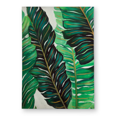 Several Exotic Plant Leaves Rug | Floral Botanical Decor