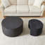 Ensemble de 2 tables basses gigognes, tables basses rondes rembourrées, table centrale-2066350192