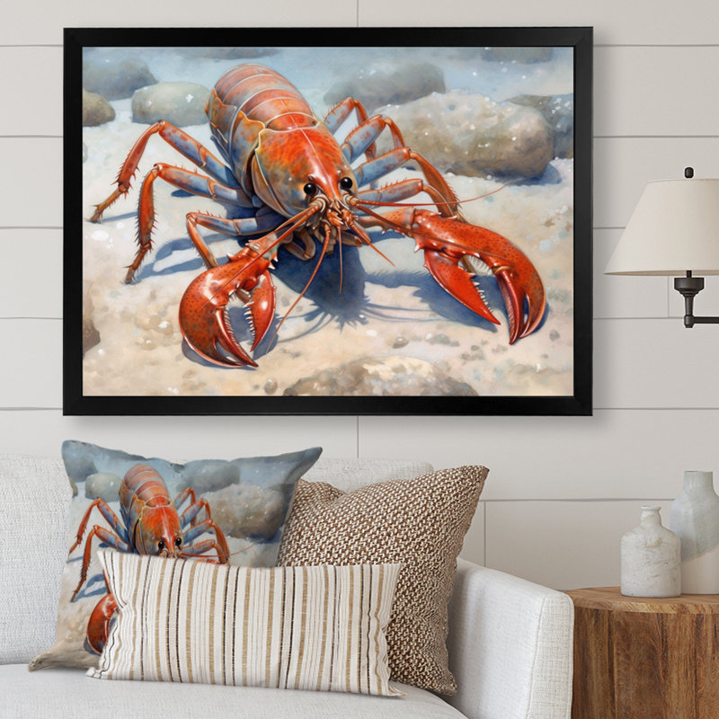 " Freshwater Crayfish II ", Black Picture Framed, 30" H x 40" W