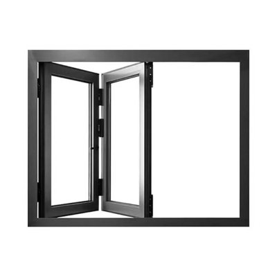 Petraki & Co. 60 in. W x 48 in. H Right-Handed Outswing Matte Black Aluminum Tempered Glass Bifold Window