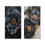 Or pivoines bleues et géodes, collection de 2 panneaux-1068663273-1068663061