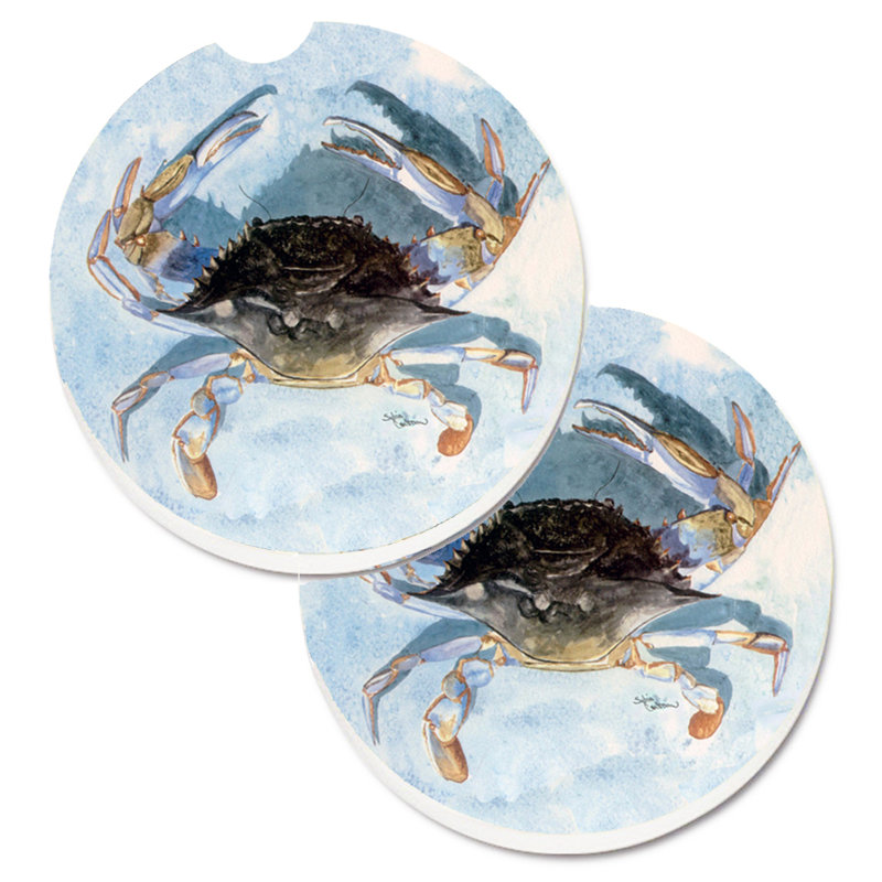 Sous-verre pour voiture crabe, Crabe, Bleu