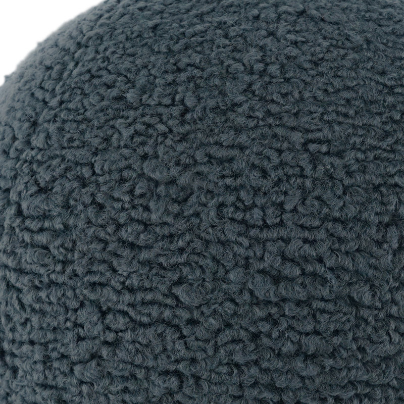 Poodle Ball Circular Pillow Cover & Insert, Square 12", Mineral