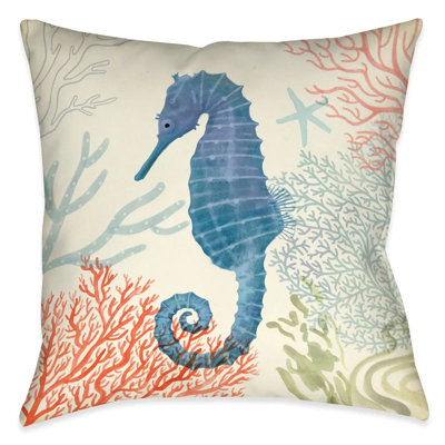 Coussin décoratif hippocampe Ocean