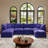 137.8" W 6 - Piece U Shape Upholstered Sectional Sofa Oversized 6-Seater Modular Sofa With Ottomans-473902261