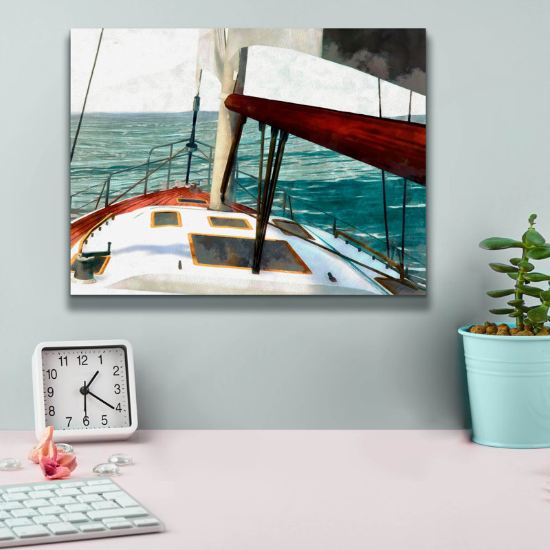  «Sailing The Seas 2» par Alonzo Saunders, art mural sur toile, 16 po x 12 po, H 12 po x l 16 po
