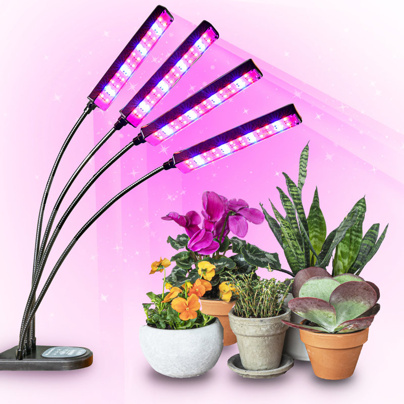 Bell+Howell Bionic Growburst 24" Indoor Plant Growing LED Lamp with 8 Brightness Settings, 3 Light Modes, 4 Heads