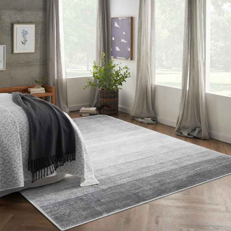 Abstract Ombre Plush Area Rug – Soft Gradient Accent with Non-Slip Backing, Rectangle 8' x 10'