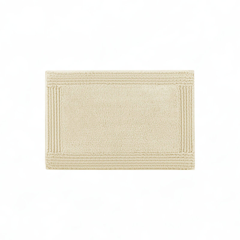 Tapis de bain réversible 100% coton touffeté 3000 g / m², Naturel, Simple - L 60 po x l 24 po