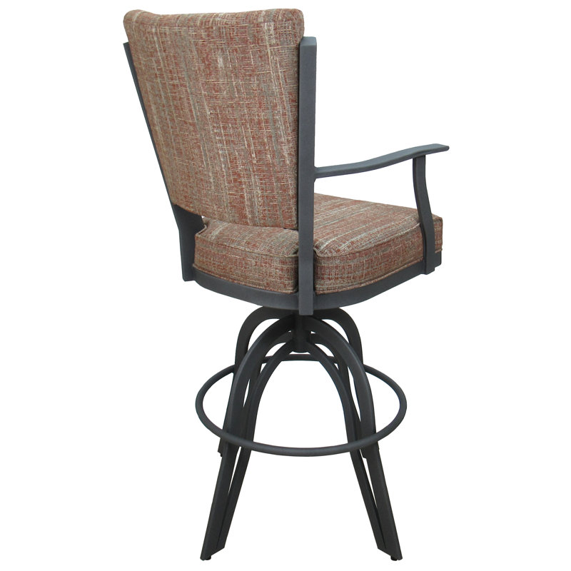 Tabouret de bar pivotant en métal - Watusi Madder, Garance, Tabouret de bar (siège d’une hauteur de 30 po), Noir