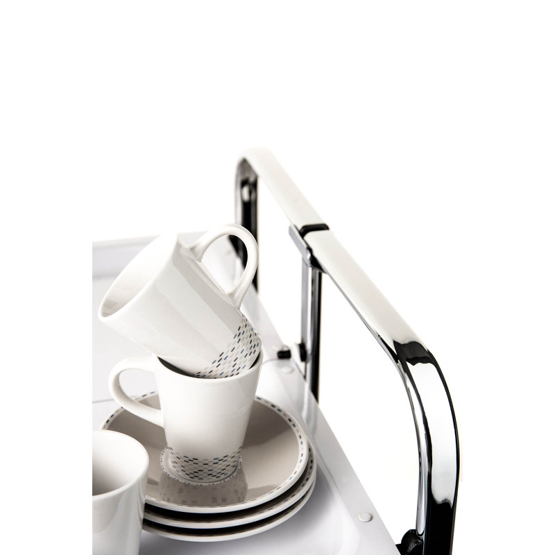 Servierwagen Calkins, Chrome, White