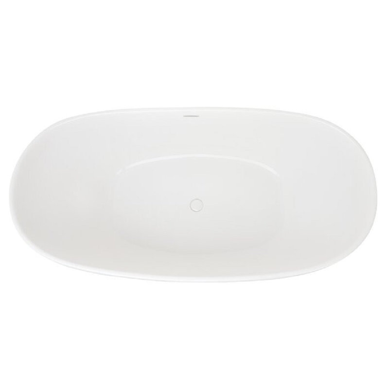 Marquis 70'' L Soaking Bathtub, Glossy White, White