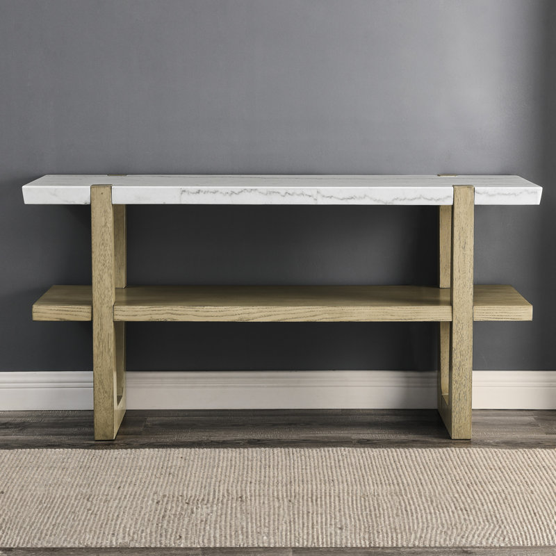 Table de canapé en marbre blanc Bucareli Perth