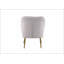 Fauteuil en sherpa moderne Mid-Century