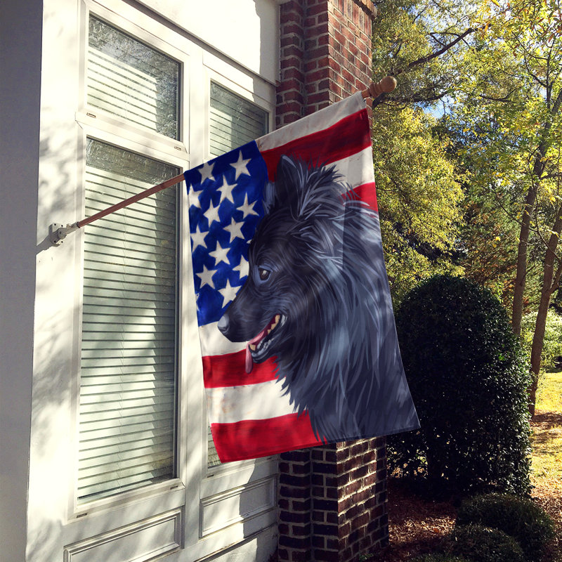 Polyester à 2 côtés 28 x 40 po drapeau maison, Lapphund suédois