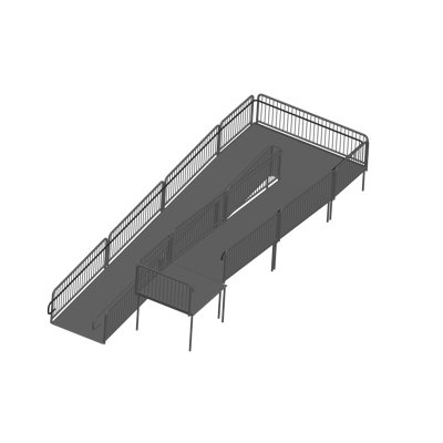 Rampe de scène 25 pi x 16 pi, ensemble de scène haute 40 po