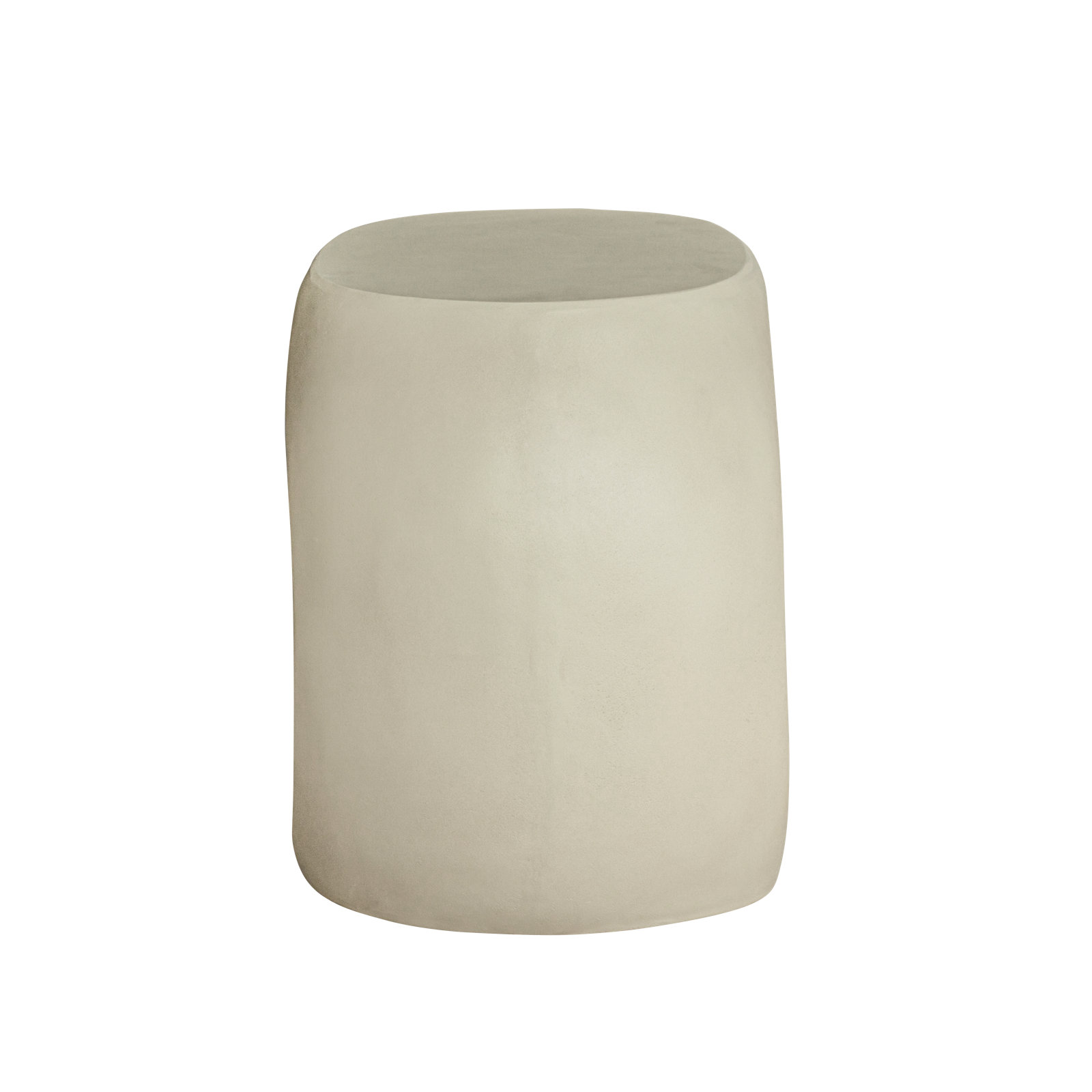 Trae 18'' Backless Outdoor Bar Stool, Cream