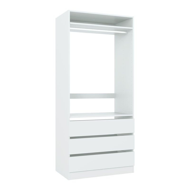 Système de rangement pour garde-robe l 36 po Closet & Co, Blanc