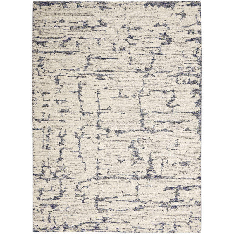 CK009 SCULPTURAL Abstract Hand Woven Area Rug, Rectangle 5'3" x 7'3"