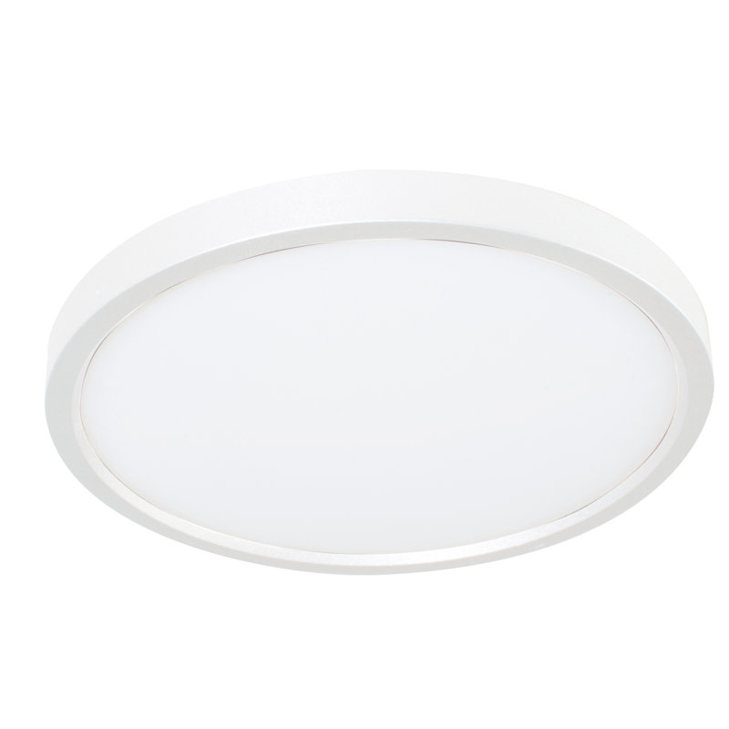 Plafonnier encastré à 1 lumière Akifa, Blanc, H 0,67 po x l 5,31 po x P 5,31 po
