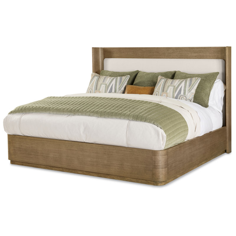 Caribe Upholstered Wingback Bed