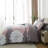 King Size Comforter Set,Pink Floral Bedding Sets 7 Pieces Bed in a Bag with Sheets, Pillowcases & Shams-113298752-113298754