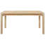 Table de salle à manger rectangulaire blanche en bois d'hévéa blanc, 59 po, pour salle de bain intime, 4 places, point focal moderne