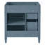 Meuble-lavabo de salle de bain de 30 po sans lavabo supérieur, armoire de rangement moderne avec 2 tiroirs et un tiroir rabattable (BASSIN INCLUS)-2026041321