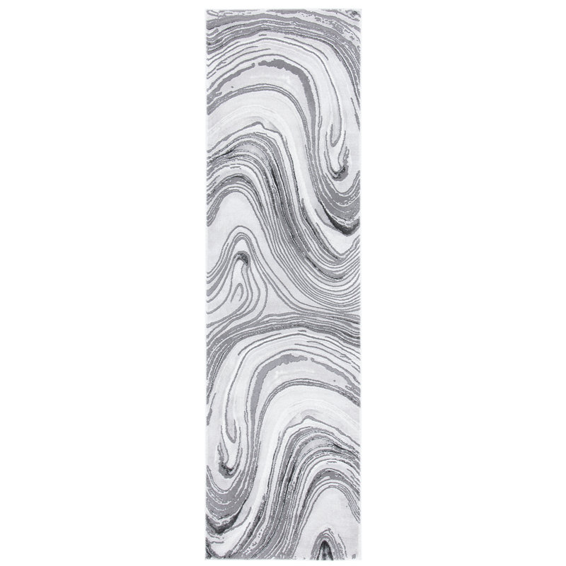 Tapis abstrait Priam Performance, Tapis de couloir 2 pi 3 po x 8 pi