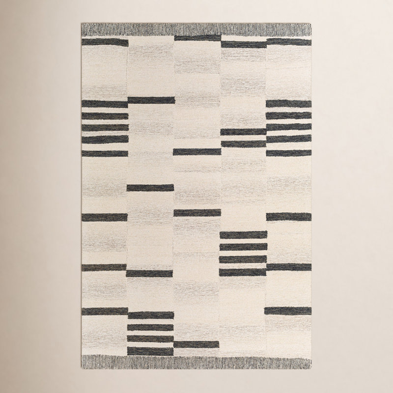Uptown Hand Tufted Wool Geometric Indoor Rug, Rectangle 6' x 9'