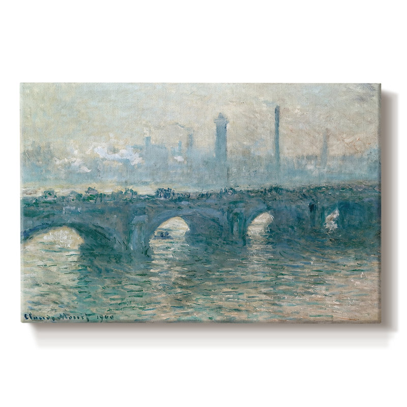 Waterloo Bridge, London-Claude Monet-Gallery Wrapped Canvas-1900, 8x12