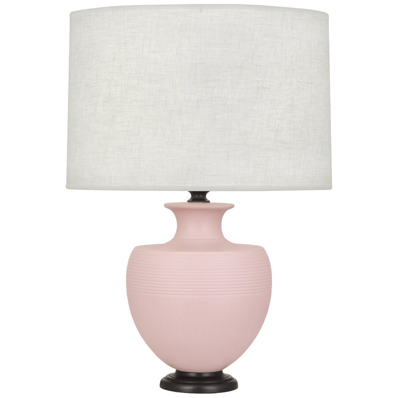 Atlas Table Lamp, Matte Woodrose/Deep Patina Bronze