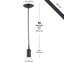 Luminaire suspendu à 1 lumière Natahsa