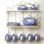 Spode Blue Italian Teacup & Saucer 7 Oz