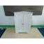 Armoire de coin autoportante blanche avec 2 portes et tablette réglable - pour la salle de bain, la cuisine, le salon