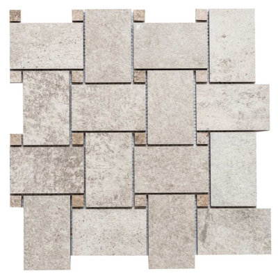 The Wilds Porcelain Basketweave Mosaic Floor and Wall Tile