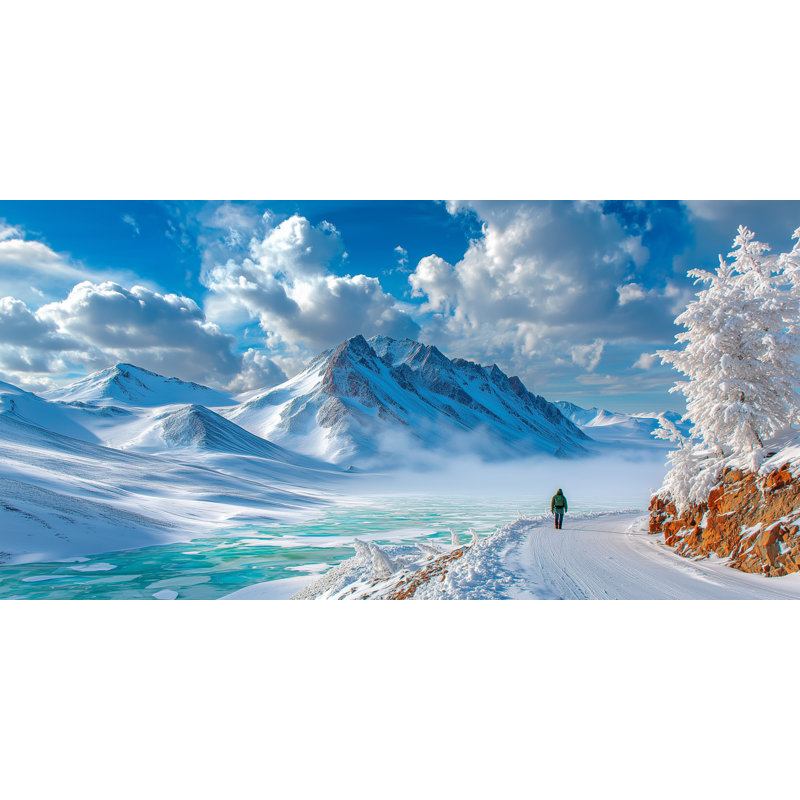 Art mural sur toile Frozen Mountain Passage, 27,5 po x 55 po