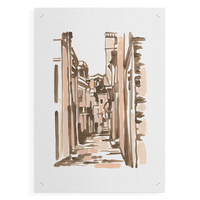 Blush Architecture Study VI - Impression sur toile seulement - NON-CADRE