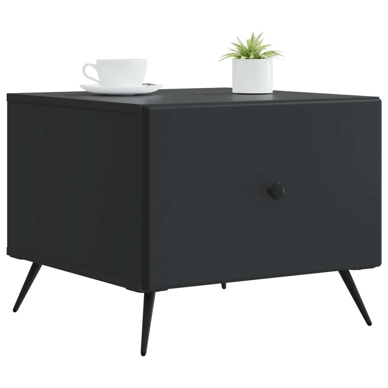 Coffee Table with Storage, Black, 40cm H x 50cm L x 49cm W