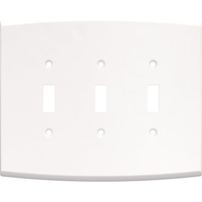Franklin Brass Soft Arch 3-Gang Oversized Light Switch/Toggle Cover Wall Plate