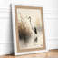 Wading Heron in Mist Japandi - Framed Print-548778266-548778271
