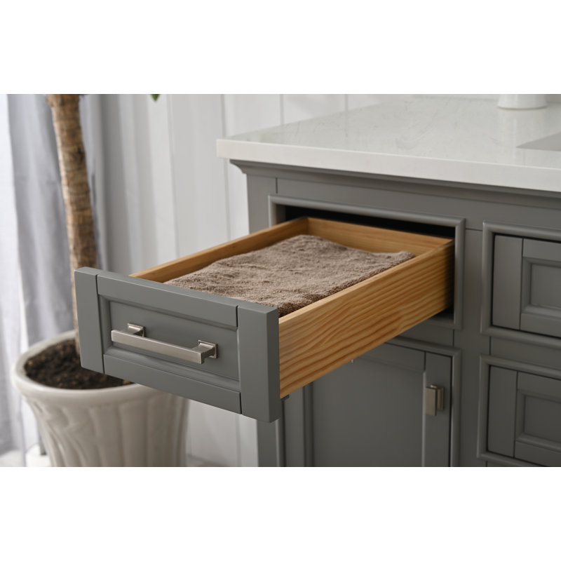 Ensemble de meuble-lavabo simple 48 po Zoila, Gris