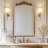 Gold Vintage Wall Mirror, 19 x 31" Antique Baroque Ornate Frame, Arched Decorative Brass Mirror for Bathroom Vanity, Fireplace Mantle, Living Room & Entryway, Victorian Style Home Decor-1342379567