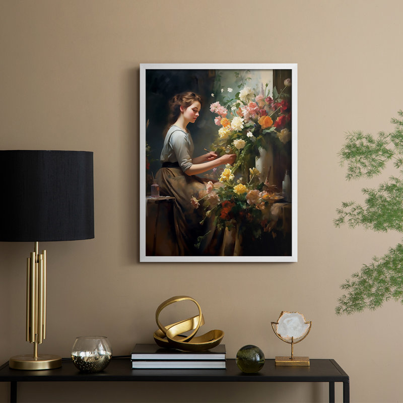 «WOMEN Series CDxxxi», reproduction encadrée - bois massif, H 15 po x l 12 po, Blanc
