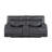 Tito Manual Reclining Loveseat, Grey Polyester, 80 Inch, Cupholders