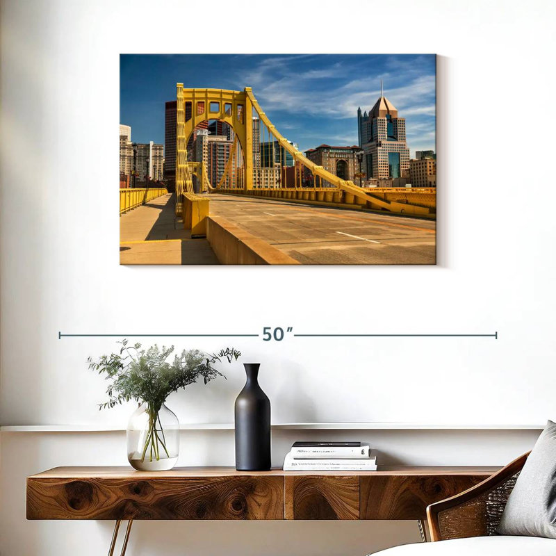 Lilie Roberto Clemente Bridge à Pittsburgh, H 24 po x l 36 po