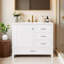 Meuble-lavabo simple 36 po avec plateau en céramique-759519812