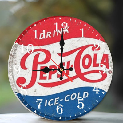 10-Inch Wooden Wall Clock, Silent Movement, Battery Operated (AA Batteries Not Included), Artistic  Decor, Perfect for Home Accents